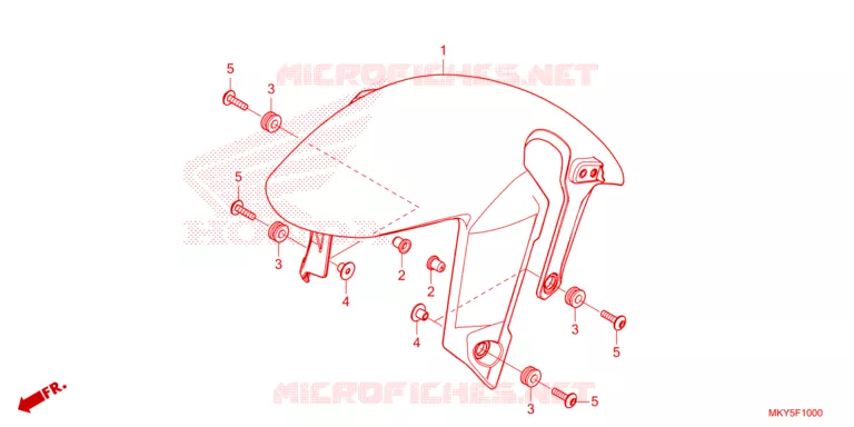VOORSPATBORD Honda MOTO 650 CB 2023  CB650RAP