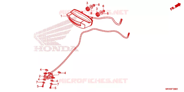 ACHTERLICHT Honda MOTO 650 CB 2021  CB650RAL