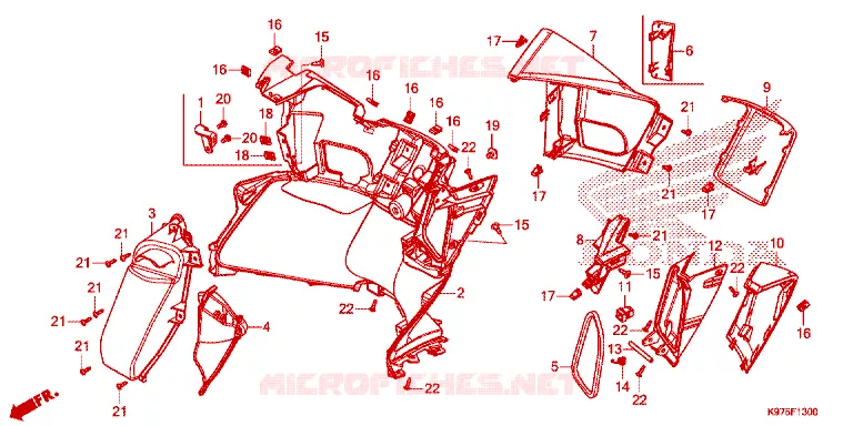 BEENSCHERM Honda SCOOTER 150 PCX 2019  WW150K