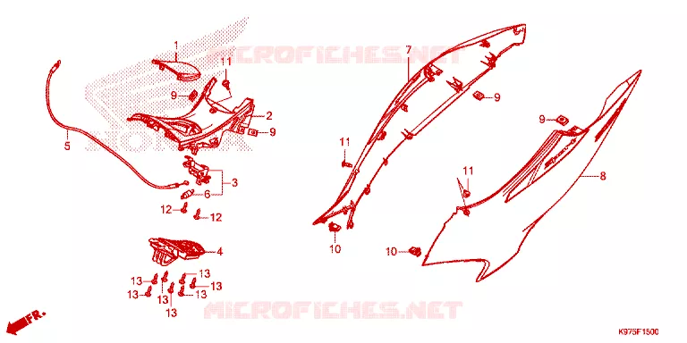 KONTPANEEL MIDDEN Honda SCOOTER 150 PCX 2019  WW150K