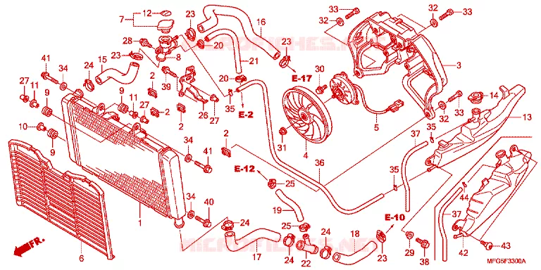 RADIATOR Honda MOTO 600 HORNET 2013  CB600FAD_BR