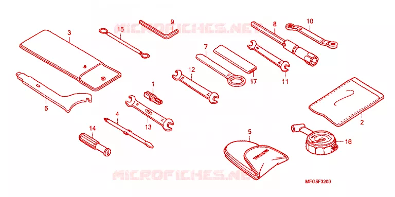 GEREEDSCHAP Honda MOTO 600 HORNET 2012  CB600FAC_BR