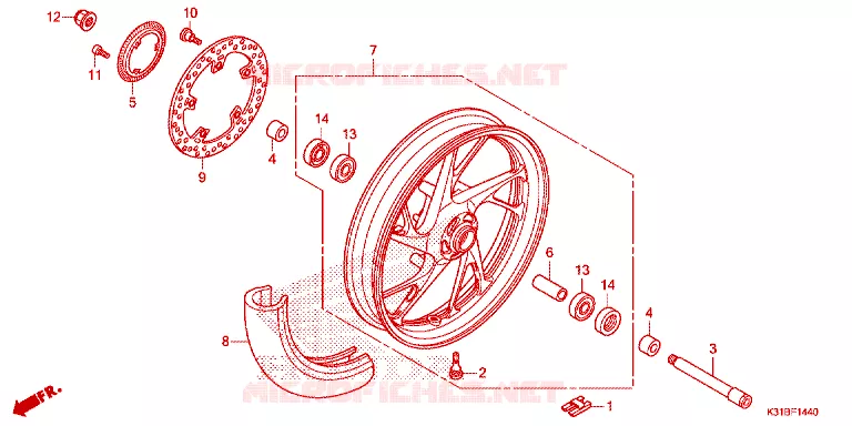 VOORWIEL Honda MOTO 250 CB 2021  MC250AM