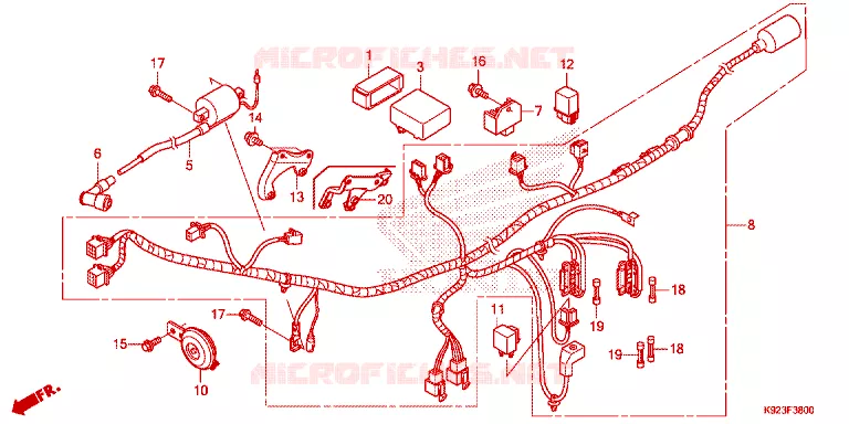 BEDRADINGSBUNDEL Honda MOTO 110 WAVE 2017  AFS110SPH