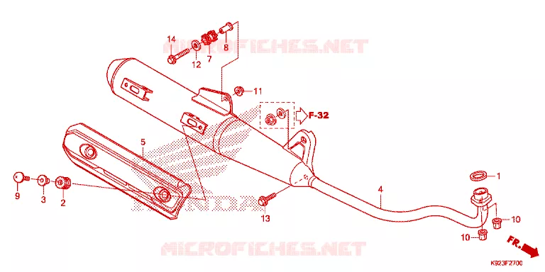 UITLAATDEMPER Honda MOTO 110 WAVE 2019  AFS110SPH
