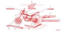 EMBLEEM/STREEP voor Honda NXR 160 BROS 2017
