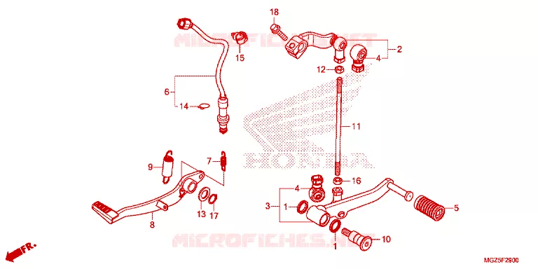 PEDAAL Honda MOTO 500 CB 2015  CB500FAF