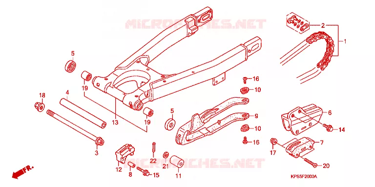 ACHTERBRUG Honda MOTO 230 CRF 2014  CRF230FC