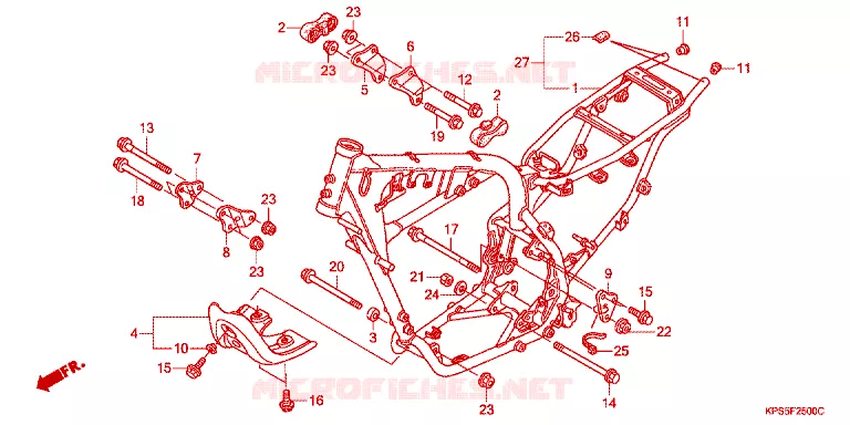 FRAME CHASSIS Honda MOTO 230 CRF 2013  CRF230FC