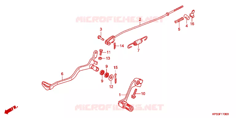 PEDAAL Honda MOTO 230 CRF 2013  CRF230FC