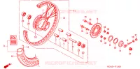 ACHTER WIEL voor Honda CG 125 FAN 2009