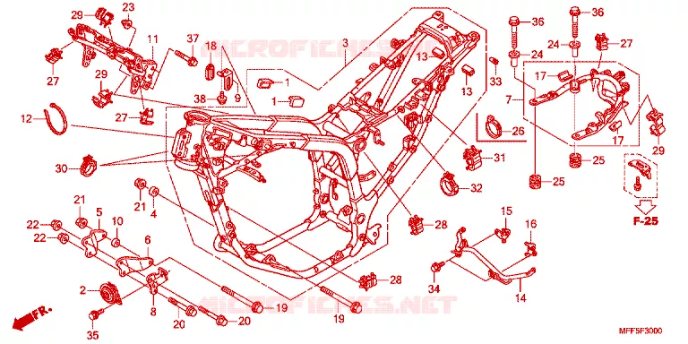 FRAME CHASSIS Honda MOTO 700 TRANSALP 2012  XL700VC