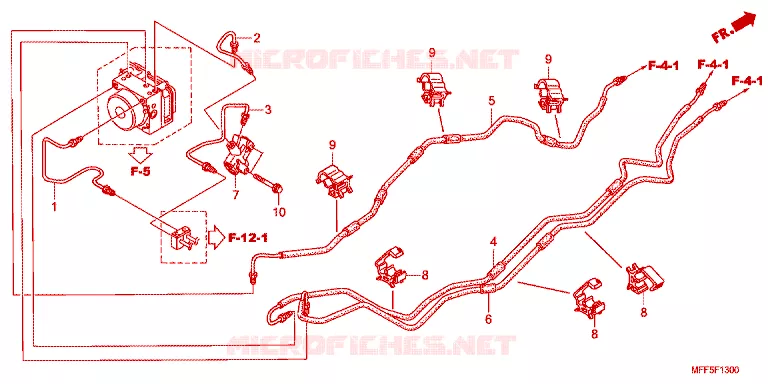 --- CONDUITES DE FREIN (ABS) Honda MOTO 700 TRANSALP 2013  XL700VAD