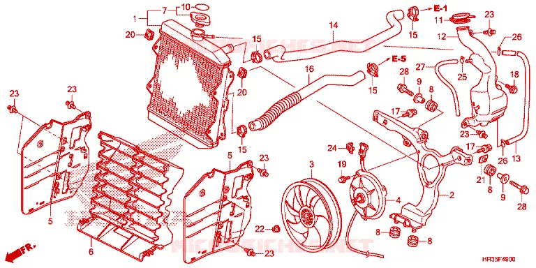 RADIATOR Honda ATV 420 FOURTRAX 2017  TRX420FM1H