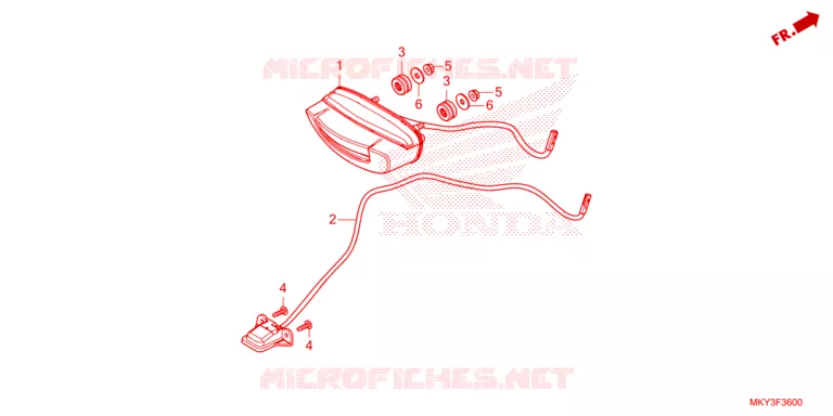ACHTERLICHT Honda MOTO 650 CB 2023  CB650RAP
