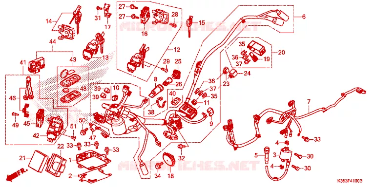 BEDRADINGSBUNDEL Honda SCOOTER 125 PCX 2015  WW125F