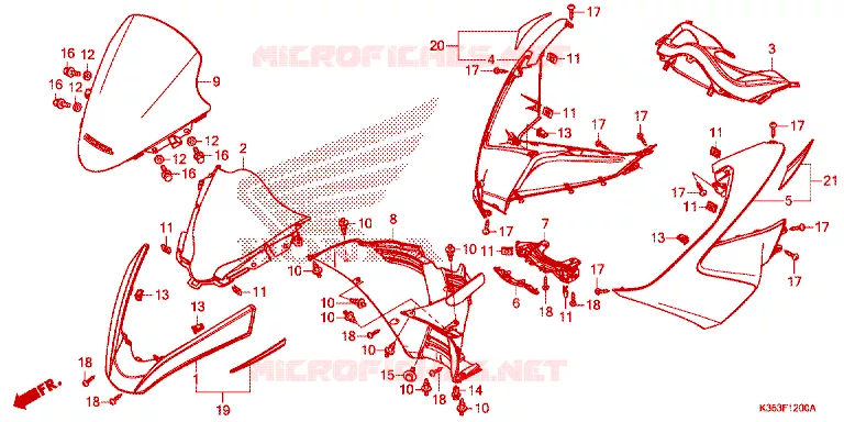 VOORKAP Honda SCOOTER 125 PCX 2017  WW125SH