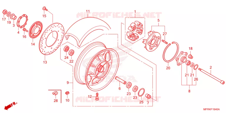 ACHTER WIEL Honda MOTO 1300 VT 2025  VT1300CXAS