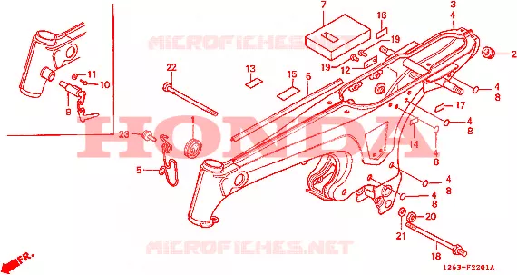 FRAME CHASSIS (ST50J/K/L) Honda MOTO 50 DAX 1990  ST50L