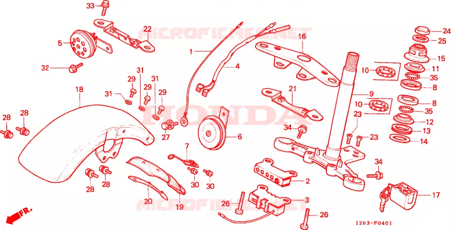 STURING STANG/BOVENSTE BRUG Honda MOTO 70 DAX 1987  ST70C