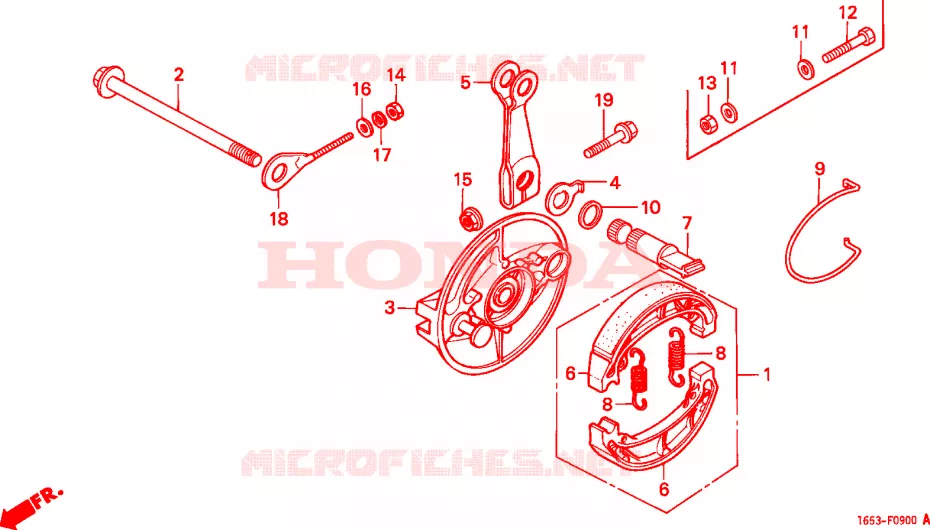 ACHTER REM PANEEL Honda MOTO 50 MONKEY 1981  Z50JZ_M