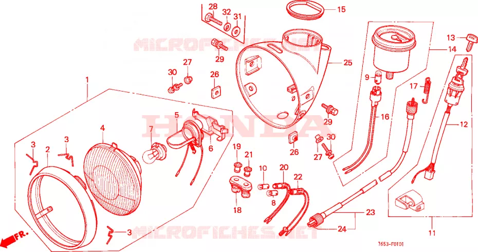 KOPLAMP(2) Honda MOTO 50 MONKEY 1979  Z50JZ_M
