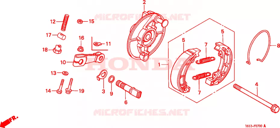 VOOR REM PANEEL Honda MOTO 50 MONKEY 1981  Z50GZ_M