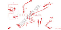 PEDAAL/KICKSTARTER ARM voor Honda MONKEY 50 J ROTHMANS 1989