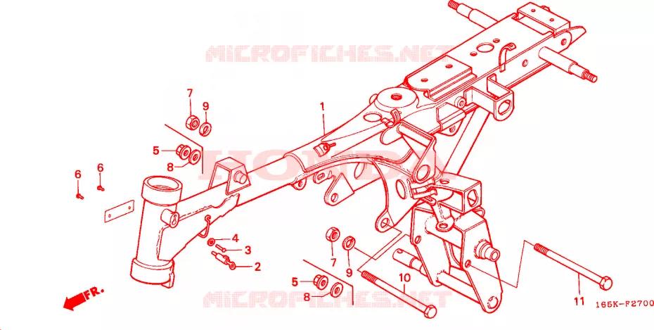 FRAME CHASSIS Honda MOTO 50 MONKEY 1995  Z50JN