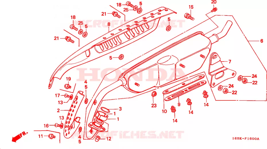 UITLAATDEMPER Honda MOTO 50 MONKEY 1991  Z50JM_M