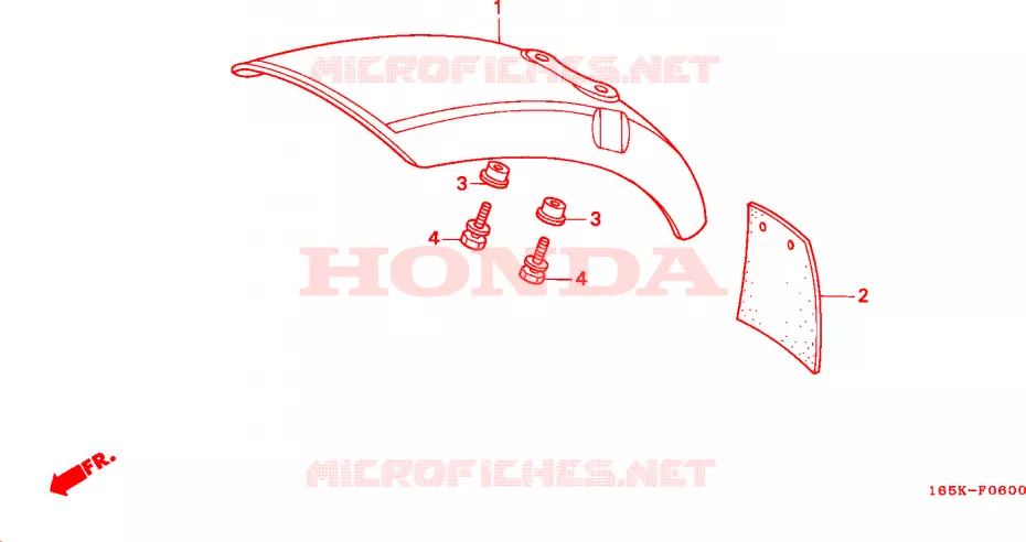 VOOR STROOMLIJNKAP Honda MOTO 50 MONKEY 1991  Z50JM_M