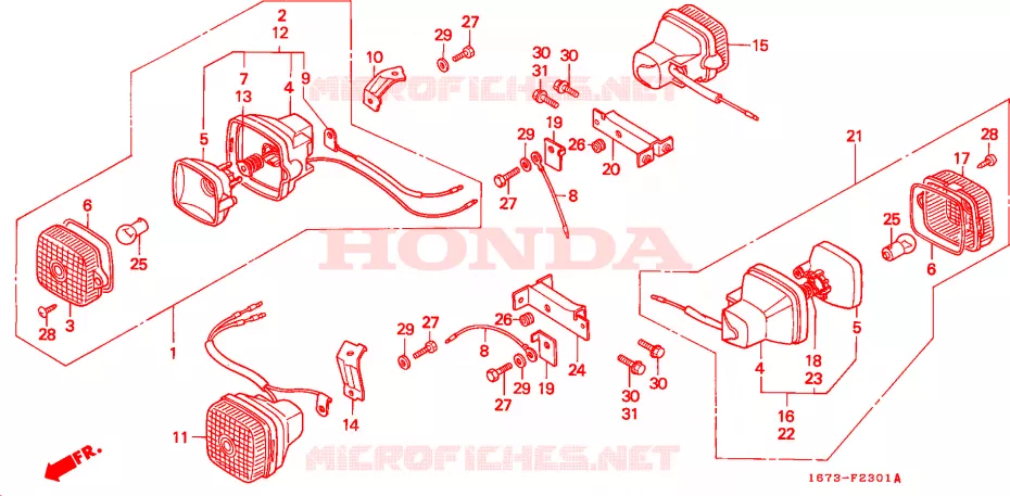 KNIPPERLICHT(E/SD) Honda MOTO 50 MT 1991  MT50SM
