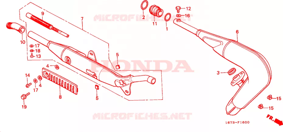 UITLAATDEMPER Honda MOTO 50 MT 1993  MT50SP