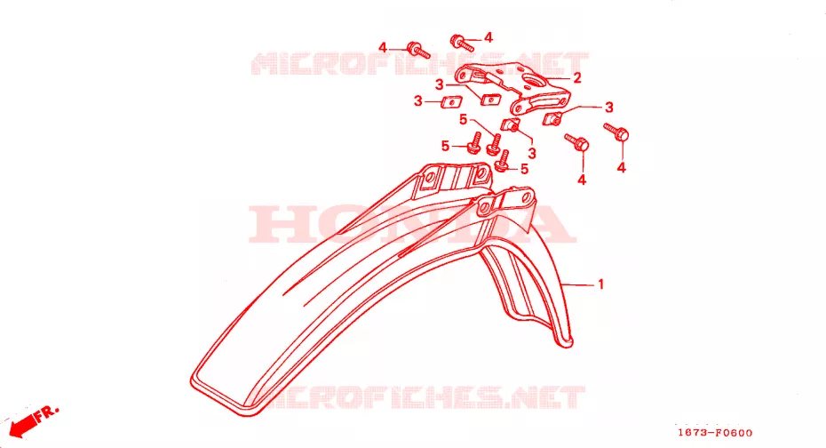 VOOR STROOMLIJNKAP Honda MOTO 50 MT 1991  MT50SL