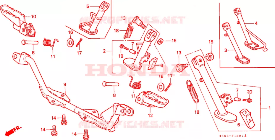 OPSTAP(2) Honda MOTO 110 CT 1988  CT110G