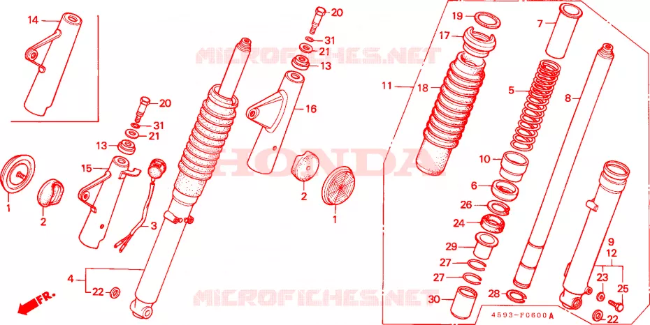 VOOR VORK Honda MOTO 110 CT 1996  CT110P