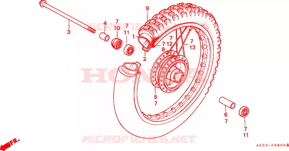 VOOR WIEL Honda MOTO 110 CT 1992  CT110M
