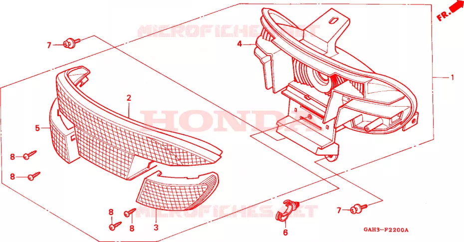 ACHER COMBINATIE DUMMY Honda SCOOTER 50 DIO 2000  SK50MY