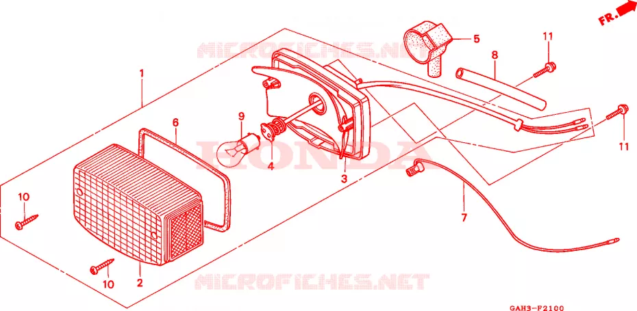 ACHTERLICHT Honda SCOOTER 50 DIO 1993  SK50MP