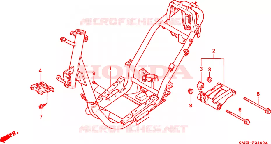 FRAME CHASSIS Honda SCOOTER 50 DIO 2000  SK50MY