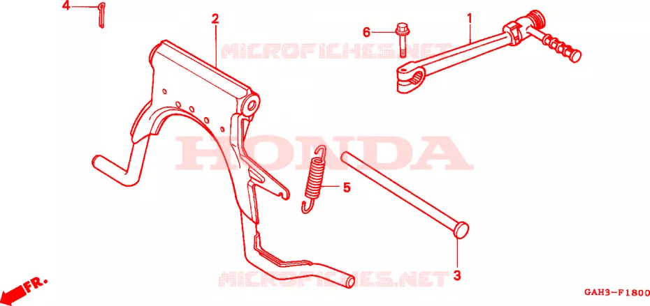 STANDAARD/KICKSTARTER ARM Honda SCOOTER 50 DIO 1993  SK50MP
