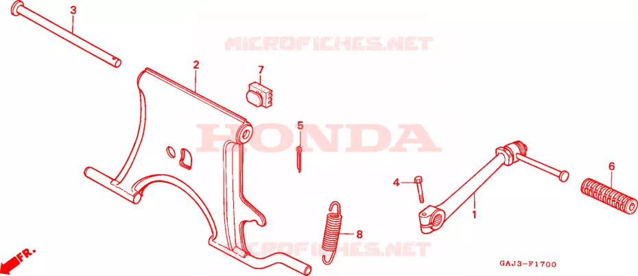 STANDAARD/KICKSTARTER ARM Honda SCOOTER 50 VISION 1994  NE50R
