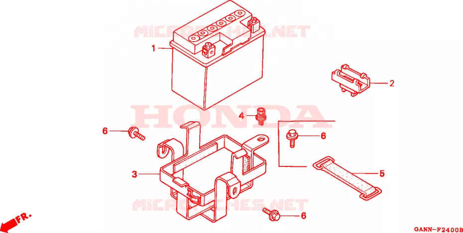 ACCU Honda MOTO 50 DAX 1992  ST50N