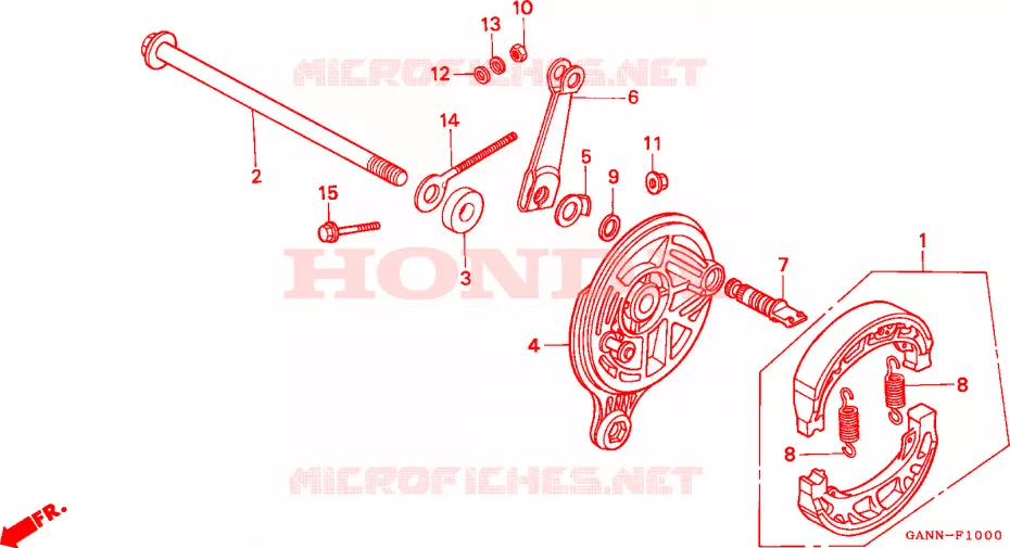 ACHTER REM PANEEL Honda MOTO 50 DAX 1993  ST50N