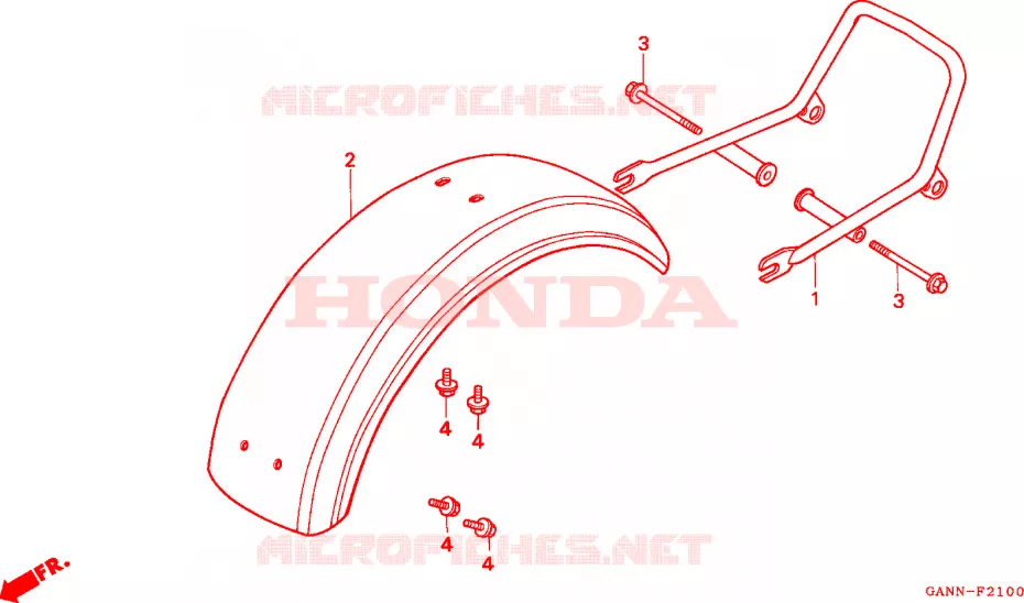 ACHTER STROOMLIJNKAP Honda MOTO 50 DAX 1993  ST50N