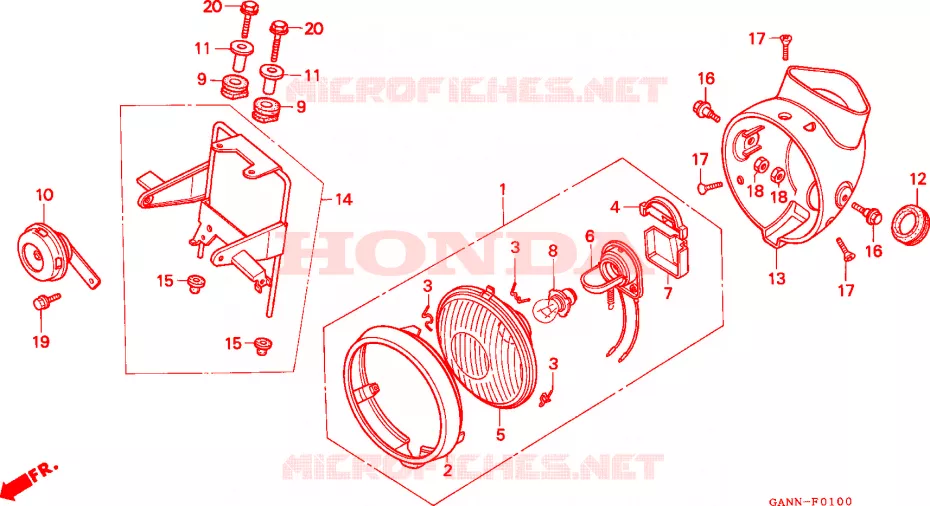 KOPLAMP Honda MOTO 50 DAX 1994  ST50R