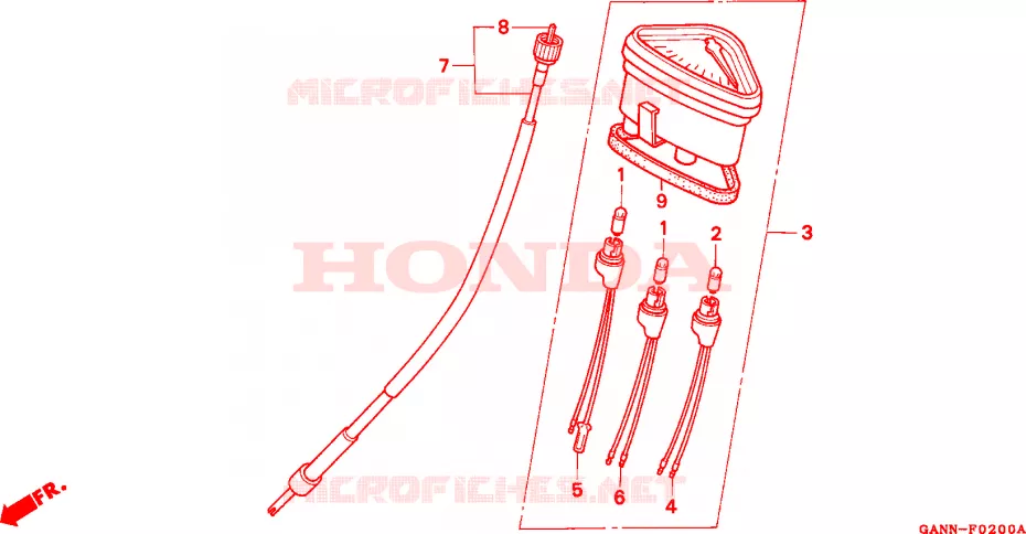 SNELHEIDSMETER Honda MOTO 70 DAX 1992  ST70N