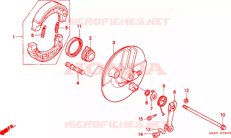VOOR REM PANEEL Honda MOTO 70 DAX 1993  ST70N