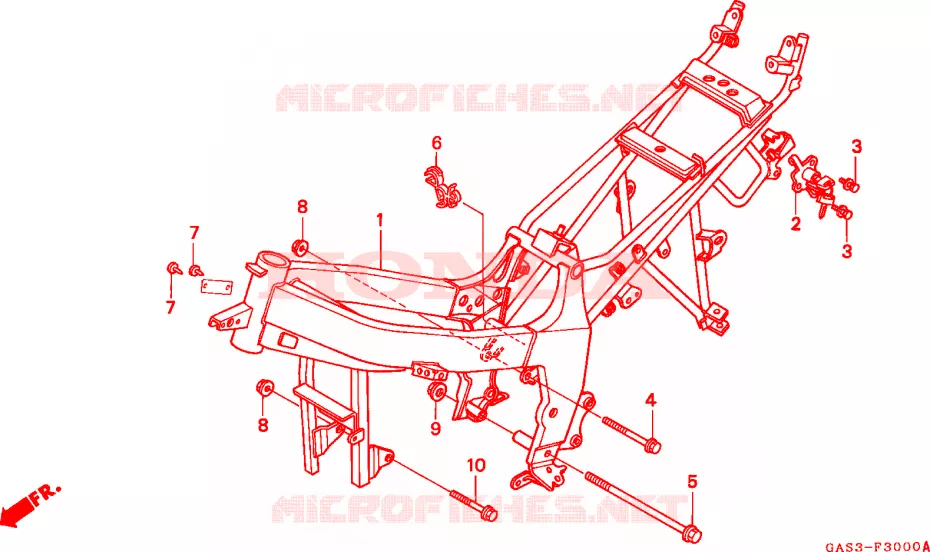 FRAME CHASSIS Honda MOTO 75 NSR 1995  NSR75R
