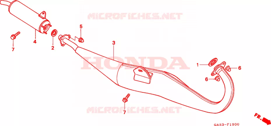 UITLAATDEMPER Honda MOTO 75 NSR 2000  NSR75Y